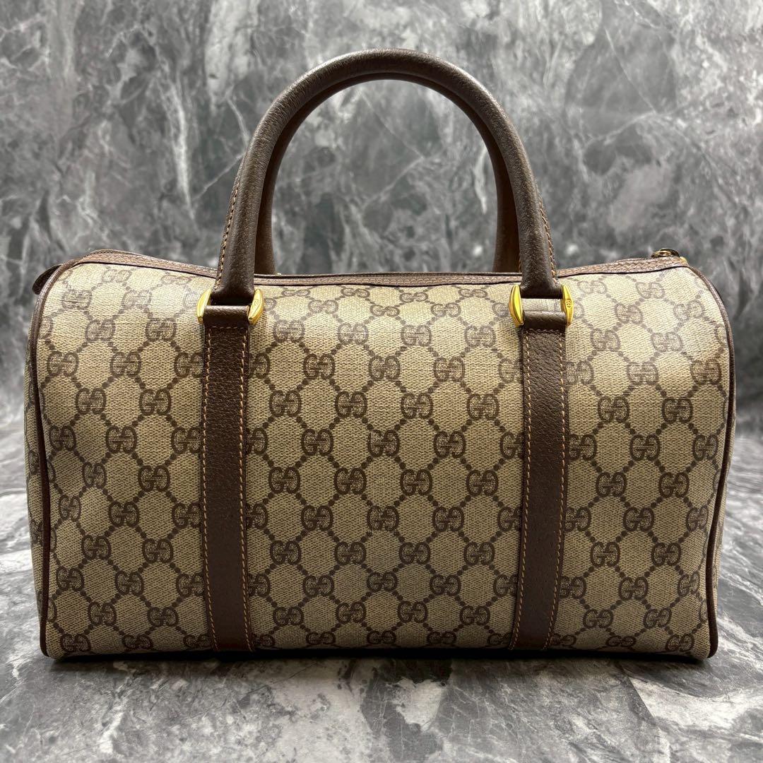 ✨美品✨GUCCI GG ボストンバッグ ベージュ ブラウン レザー 金具 ロゴ ✨美品✨GUCCI GG ボストンバッグ ベージュ ブラウン レザー 金具 ロゴ