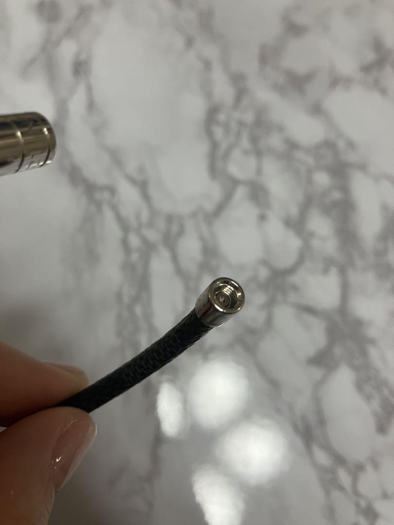 ルイヴィトン　ブレスレット　メンズ　黒　本革