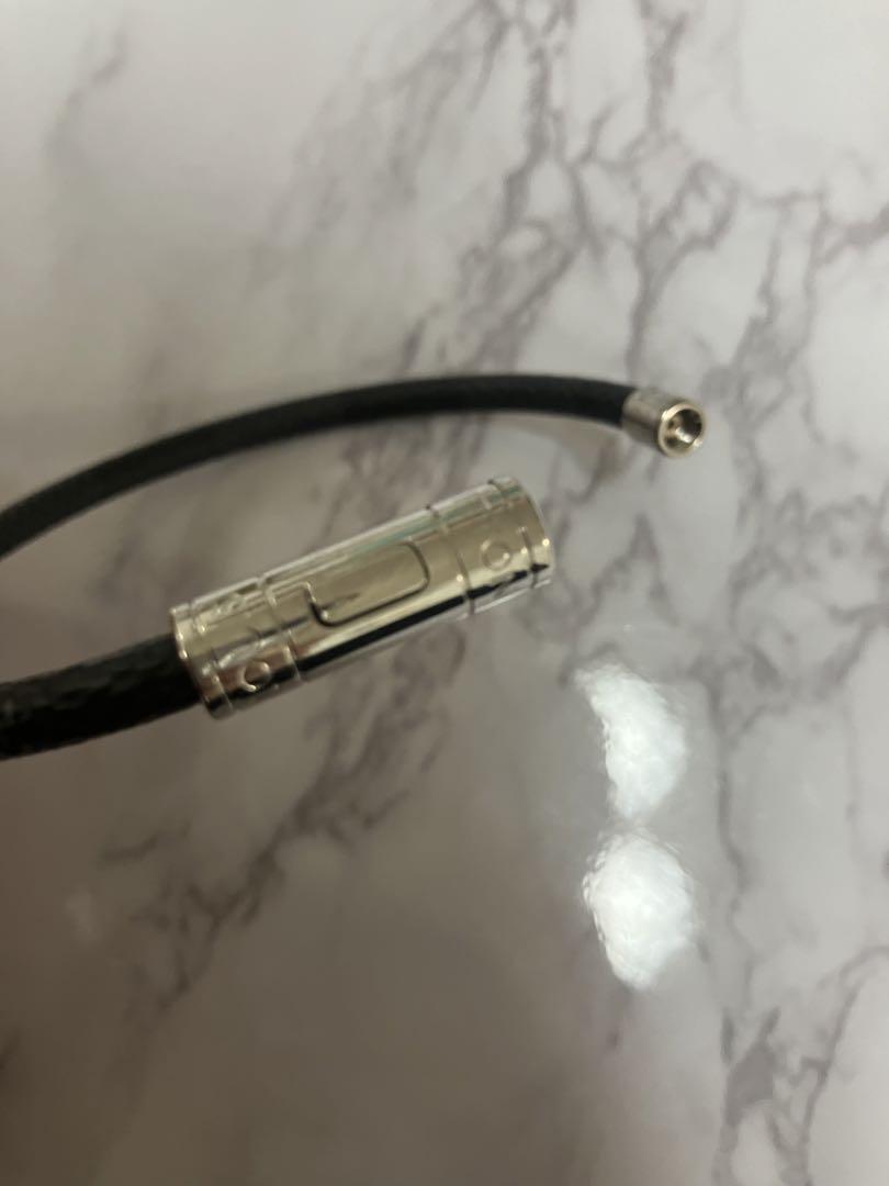 ルイヴィトン　ブレスレット　メンズ　黒　本革