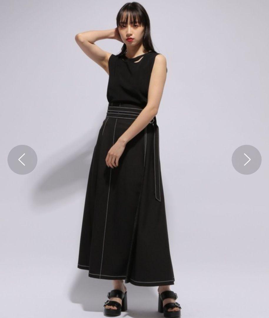 HARE Wベルトステッチスカート