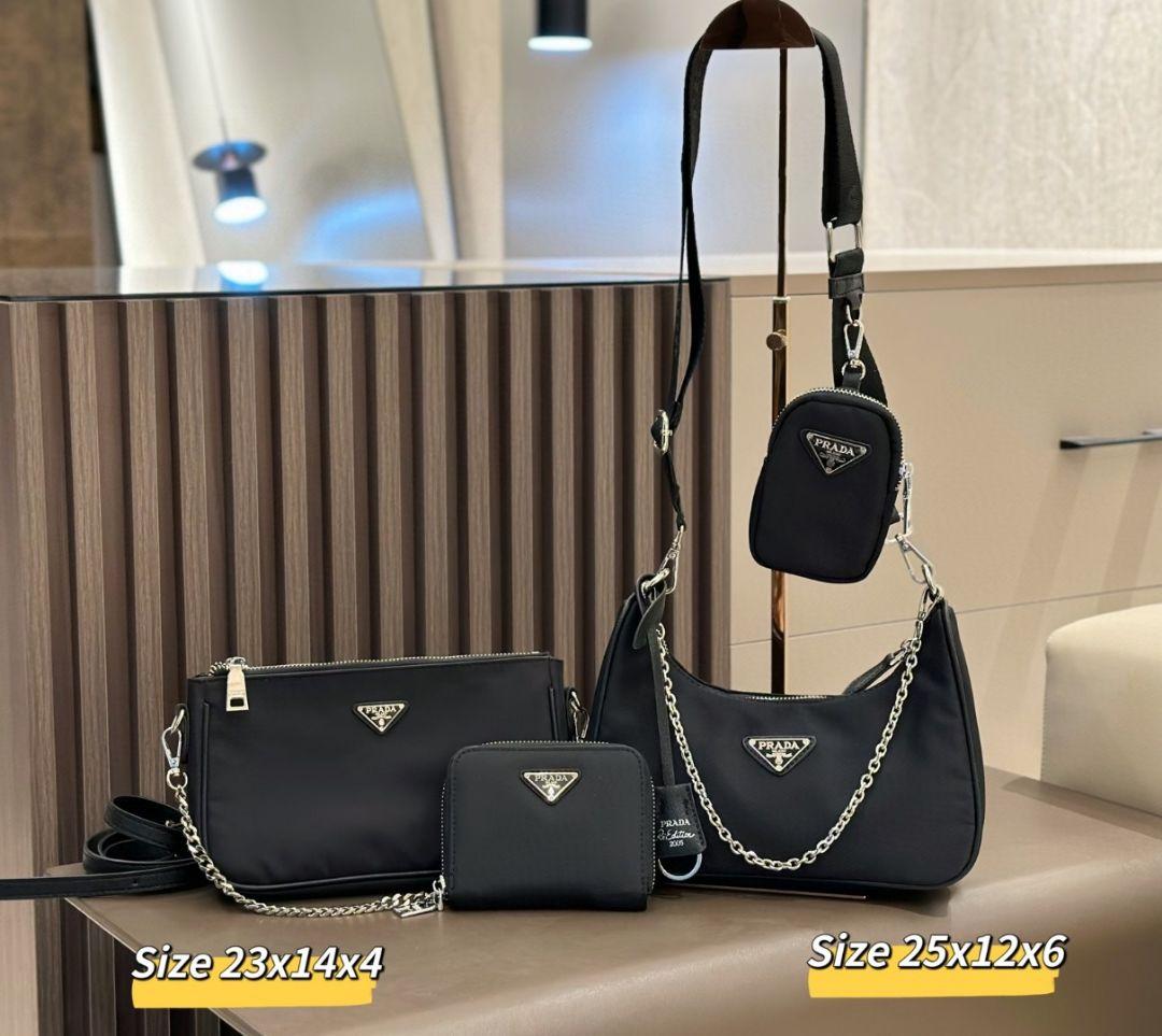 ブラック ショルダーバッグセット 2サイズ