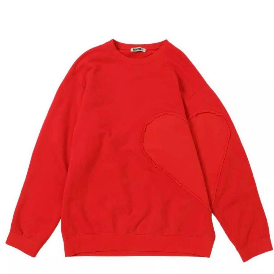 nknit ハート スウェット レッドS