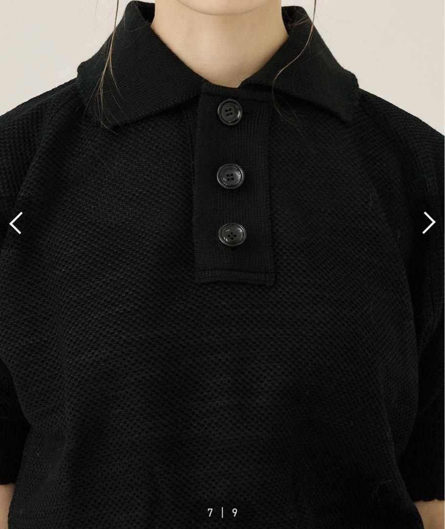 slub mesh jersey polo shirt 【STUDIOUS購入】