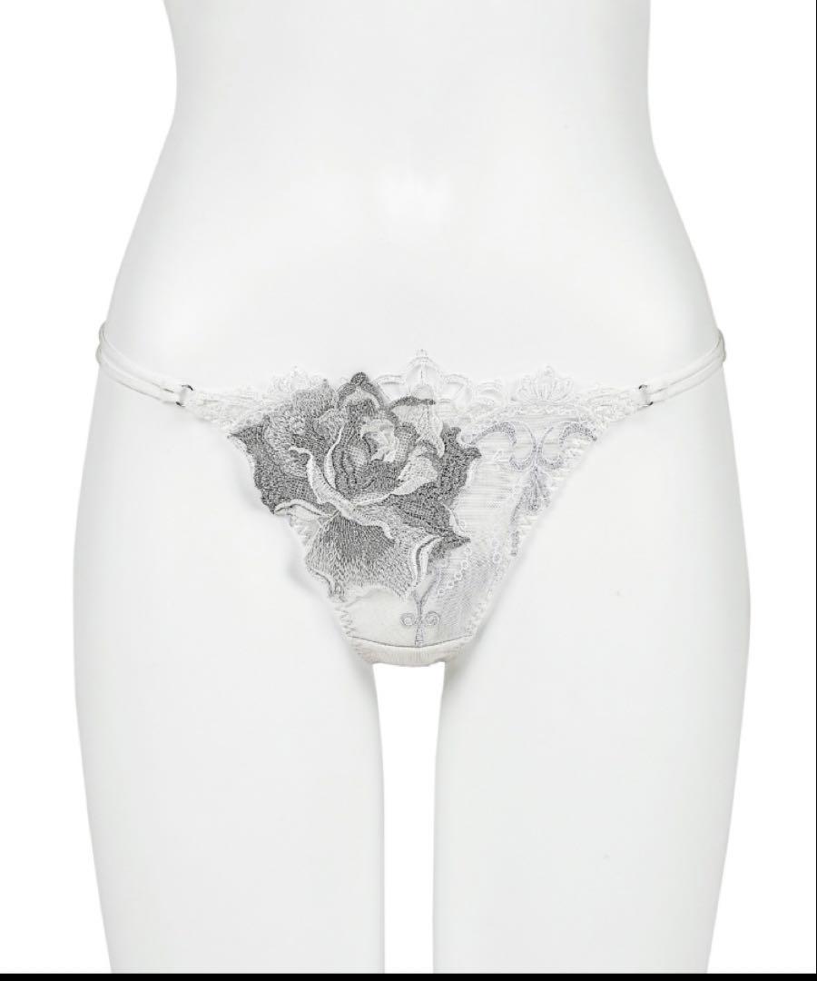 LINGERIEAM ホワイト花柄レース C75 ショーツM セットアップΩ