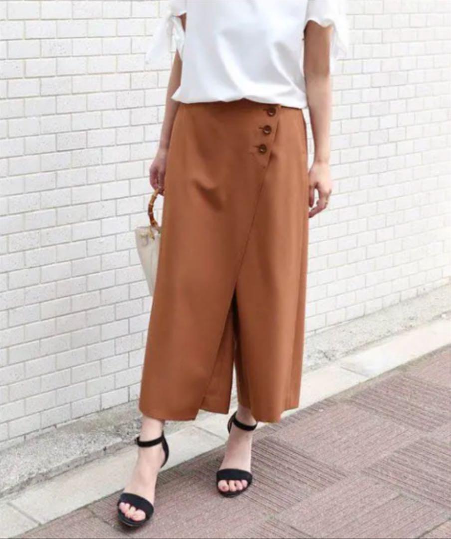 多様な noble ノーブル クロップドワイドラップパンツ - メルカリ パンツ