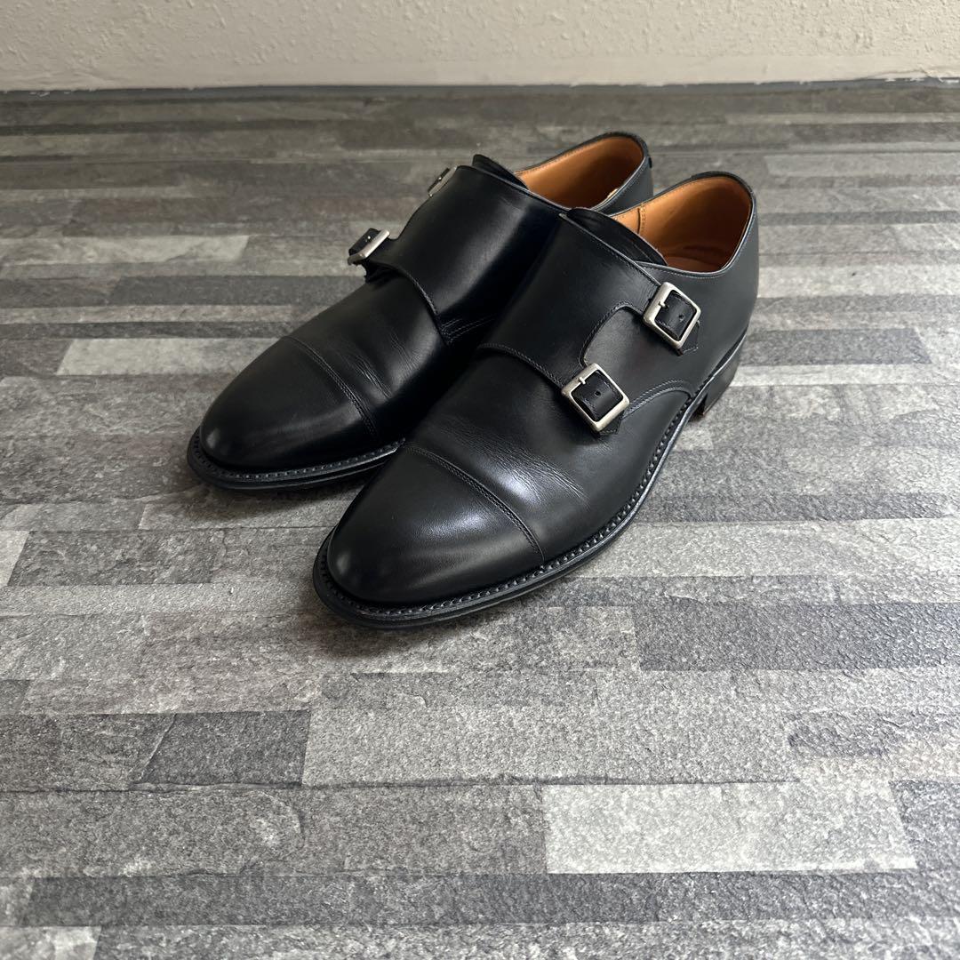 靴 ORDER MADE?? box calf single monk shoes