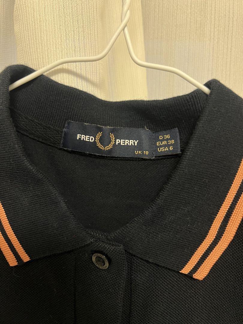 FRED PERRY ネイビー ポロシャツ 半袖 UK 10