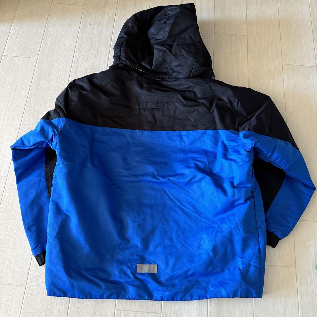 【中古】IGNIO スキーウェア 4点セット160B 青/黒/緑 手袋・帽子付き