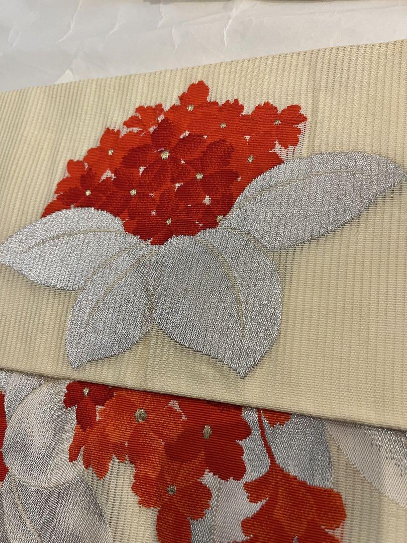 SOLD❣️紫陽花柄 夏の絽 名古屋帯