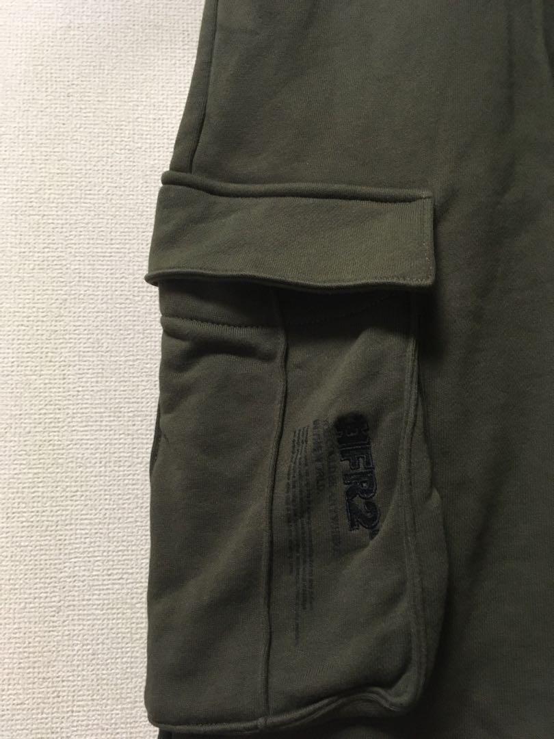 FR2 ハーフパンツ カーキ スウェット カーゴショーツ