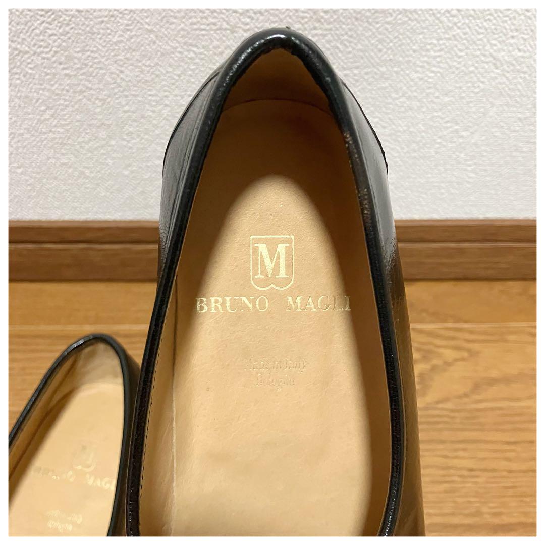 新品未使用 Bruno Magli メンズ 革靴 レザーシューズ ブラック