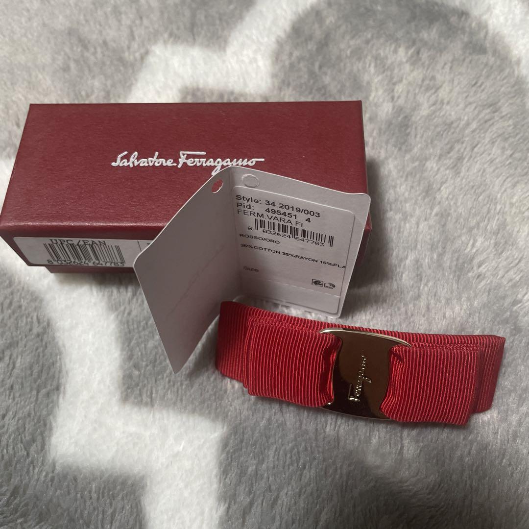 Salvatore Ferragamo バレッタ ヴァラリボン レッド 赤 - メルカリ