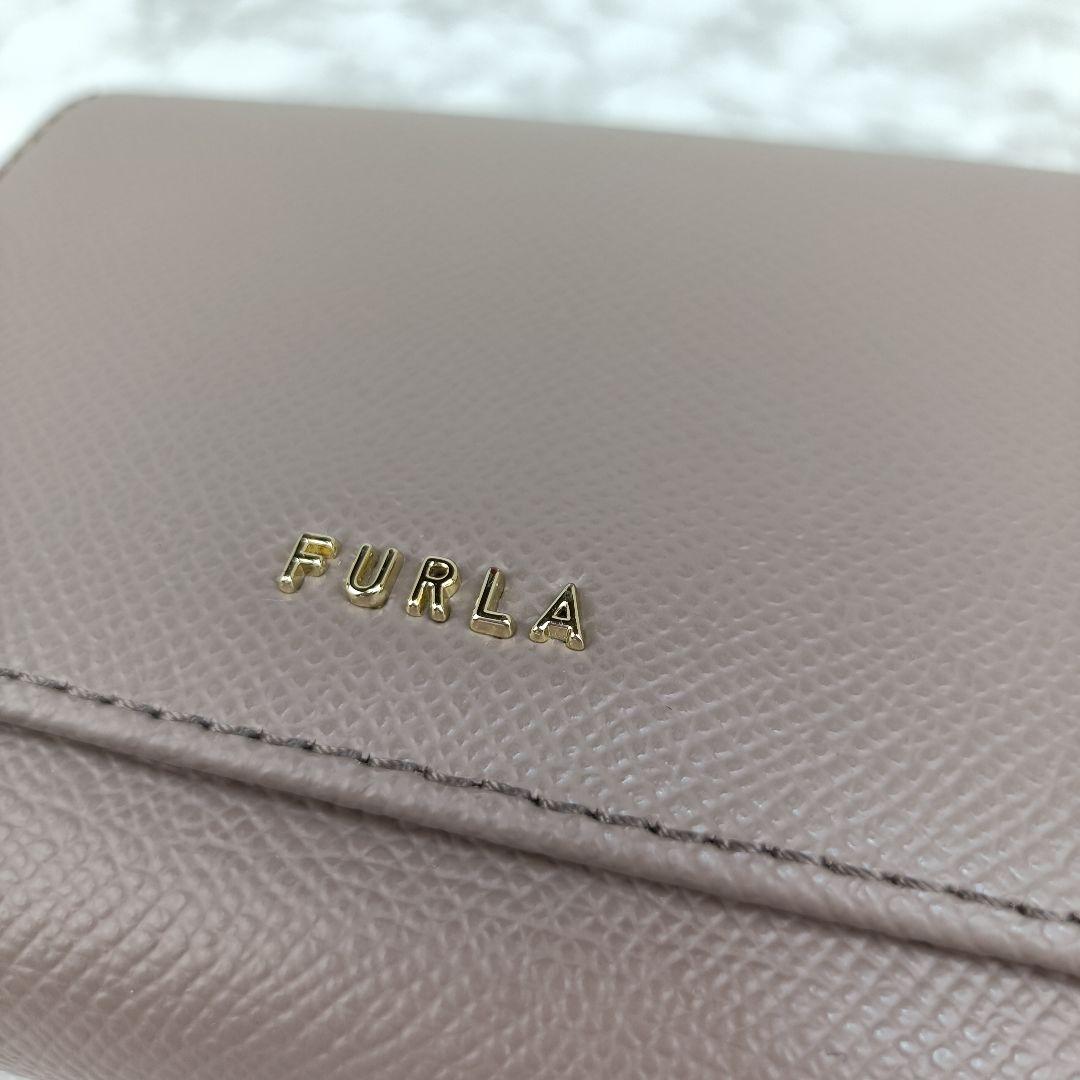 未使用級 フルラ 折財布 ラウンドジップ グレー系 箱カードなど