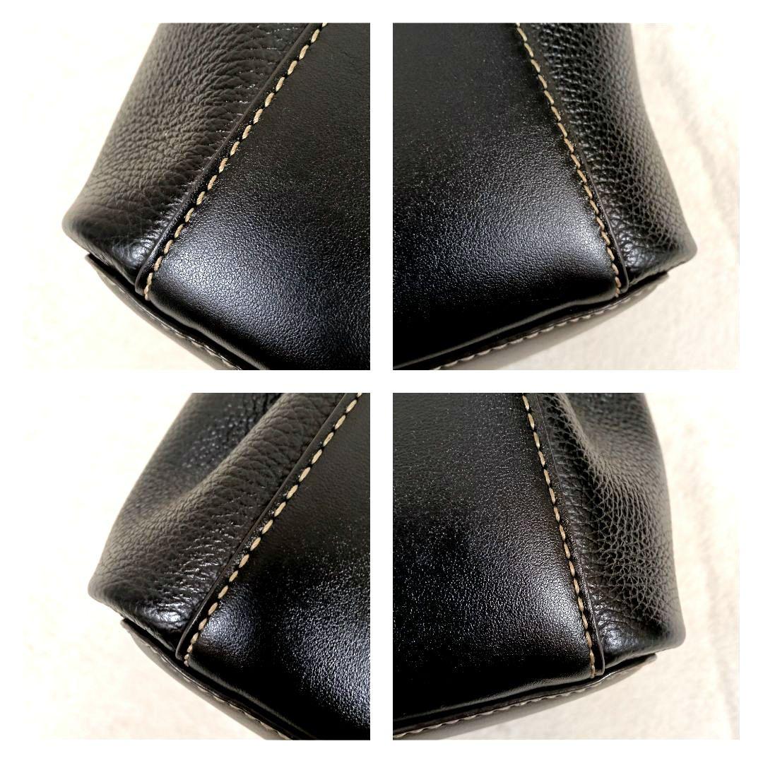 希少サイズ FURLAフルラ ミアステラ 黒 2way レザーハンドバッグ本革