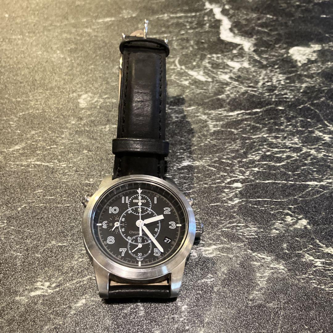 SEIKO 腕時計 SEIKO 7T27-7A40 Vintage Seiko SUS Chronograph Military Quartz Men's Watch