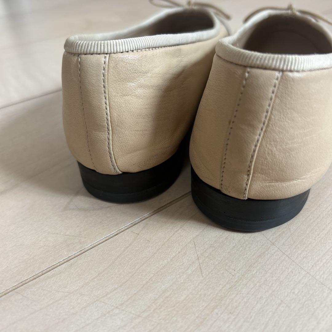 CHANEL バレエフラットシューズ ベージュ/ブラック 34,5