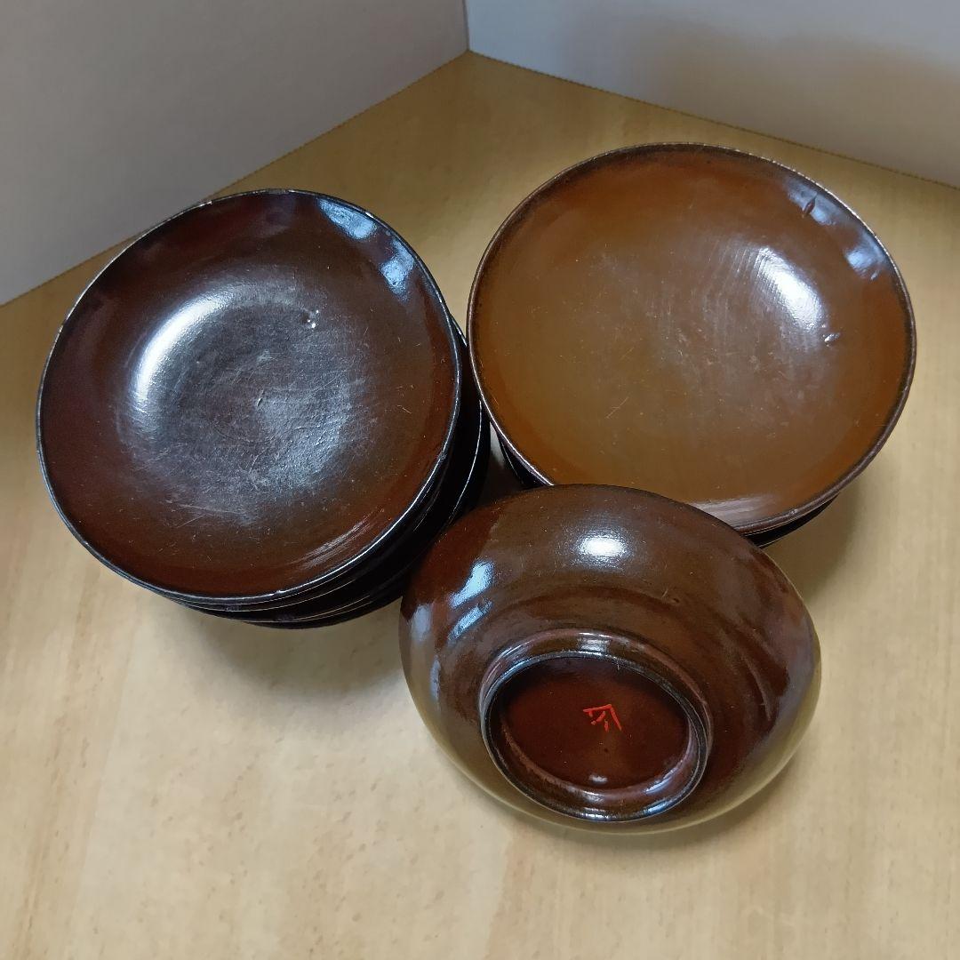お椀3種　小皿2種　漆器　骨董品　全50セット