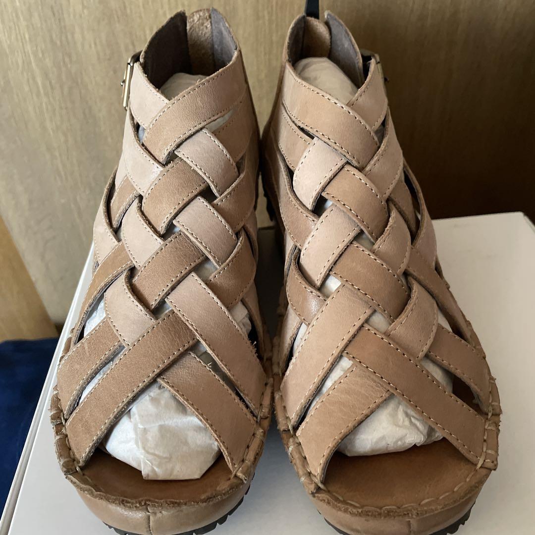 厚底メッシュブーティーサンダル