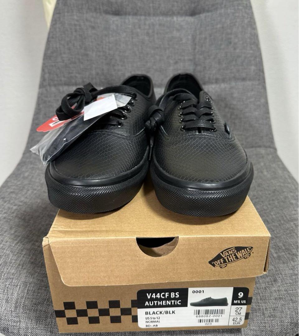 27㎝ US9 新品 VANS AUTHENTIC ビリーズ スネーク ブラック