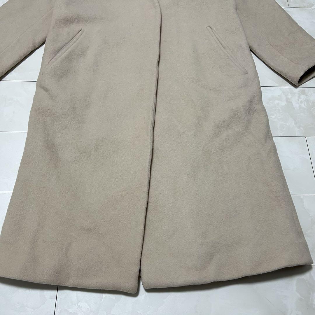 【美品】IENA イエナ マンテコ社 ウール ノーカラーロングコート