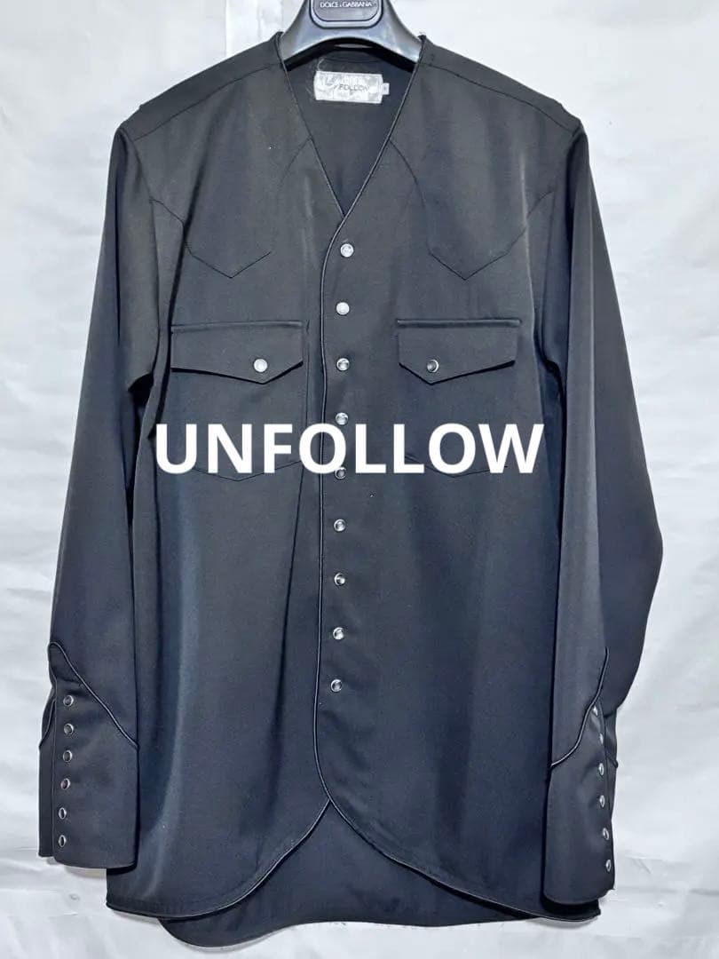 UNFOLLOW カバーオール ノーカラー　ボタンいっぱい　ジャケット