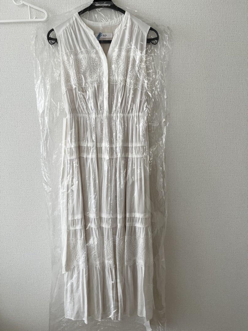 ワンピース Scala Lace-Trimmed Dress her lip to