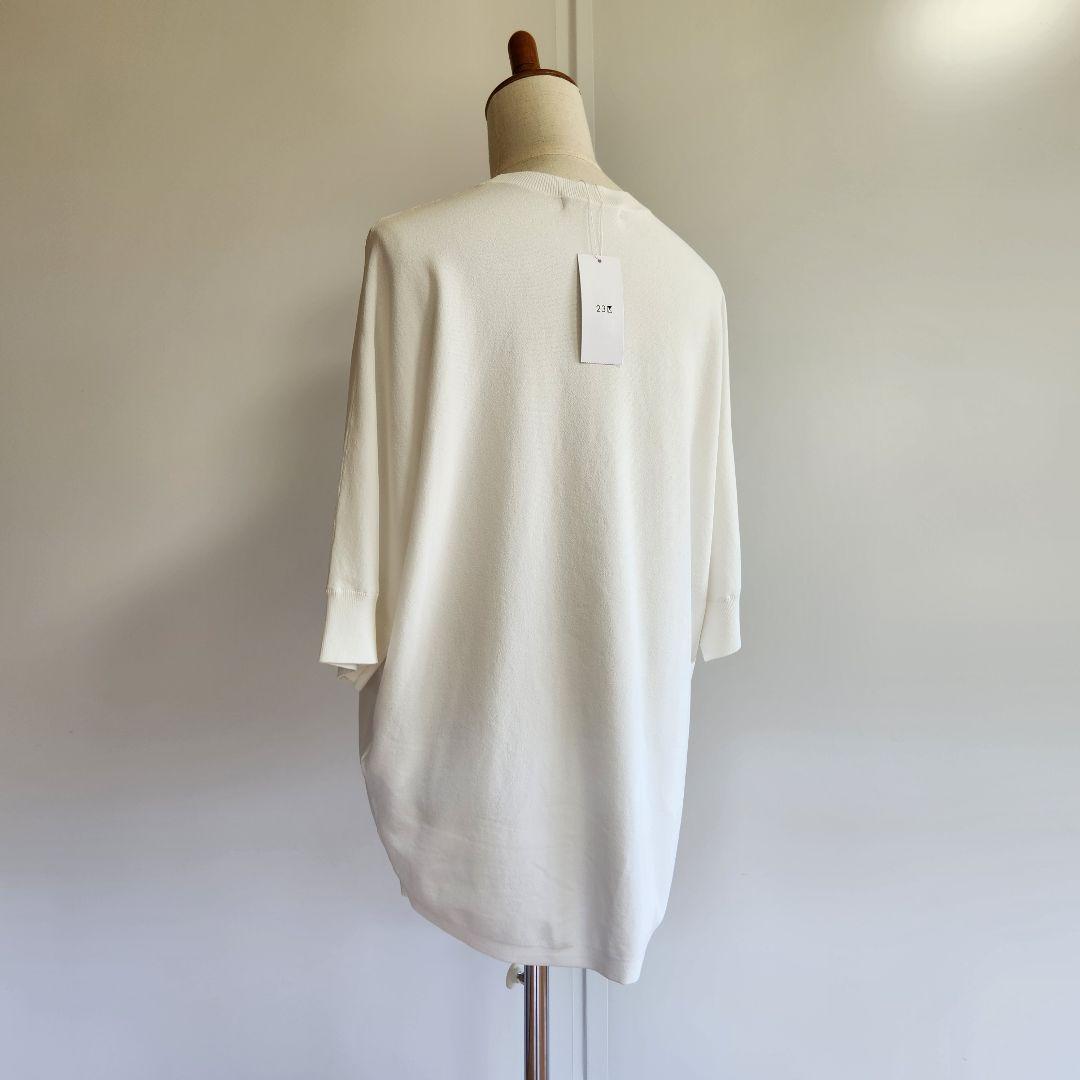 新品 23区 【洗える】レーヨン ポリエステル ストレッチ ドルマン ニット