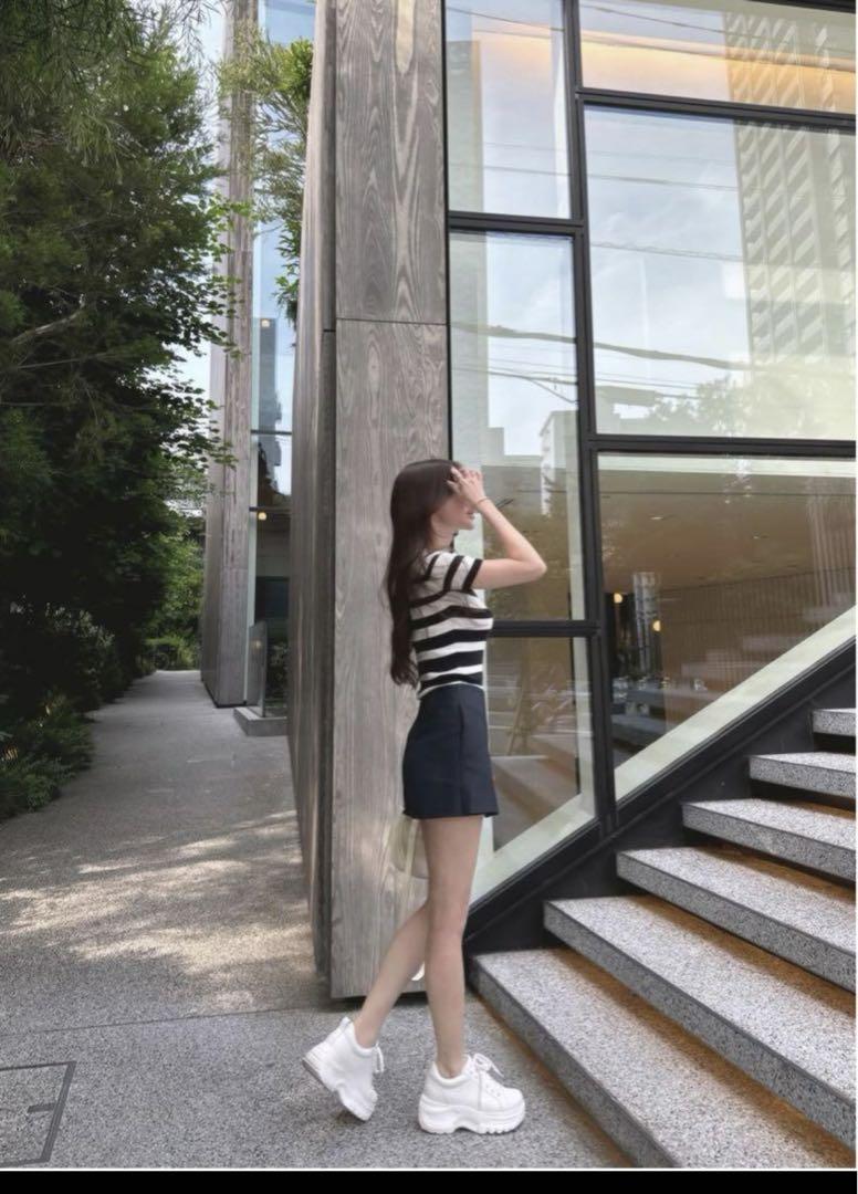 鈴木亜美コラボホワイト スニーカー S