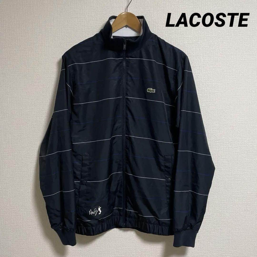 LACOSTE ラコステ ナイロンブルゾン ジャケット ボーダー ハイネック L