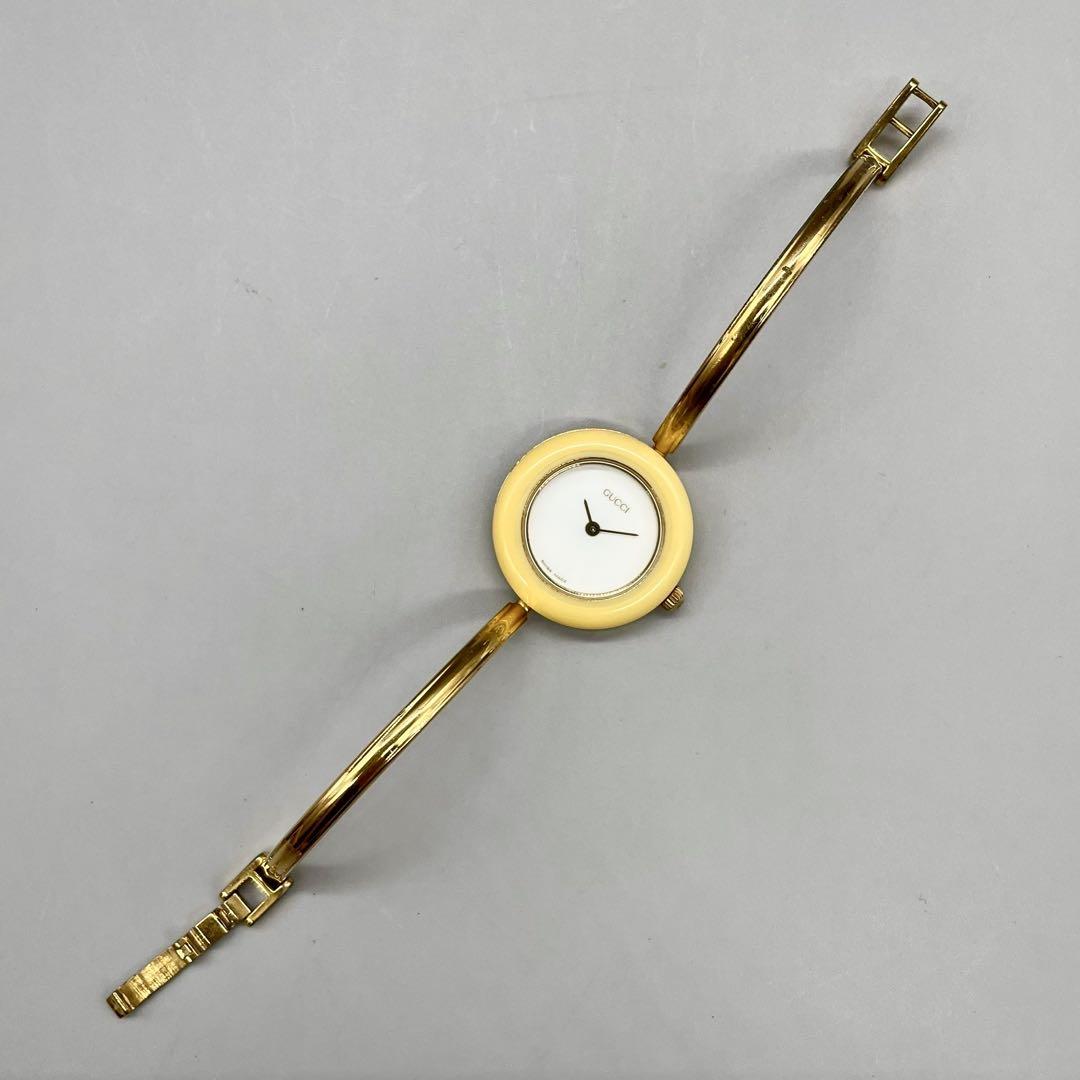 稼働品✨️GUCCI 腕時計 クォーツ チェンジベゼル ゴールド