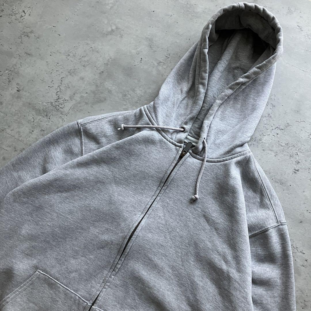 Carhartt ビッグサイズ フルジップパーカー M グレー コットン 裏起毛