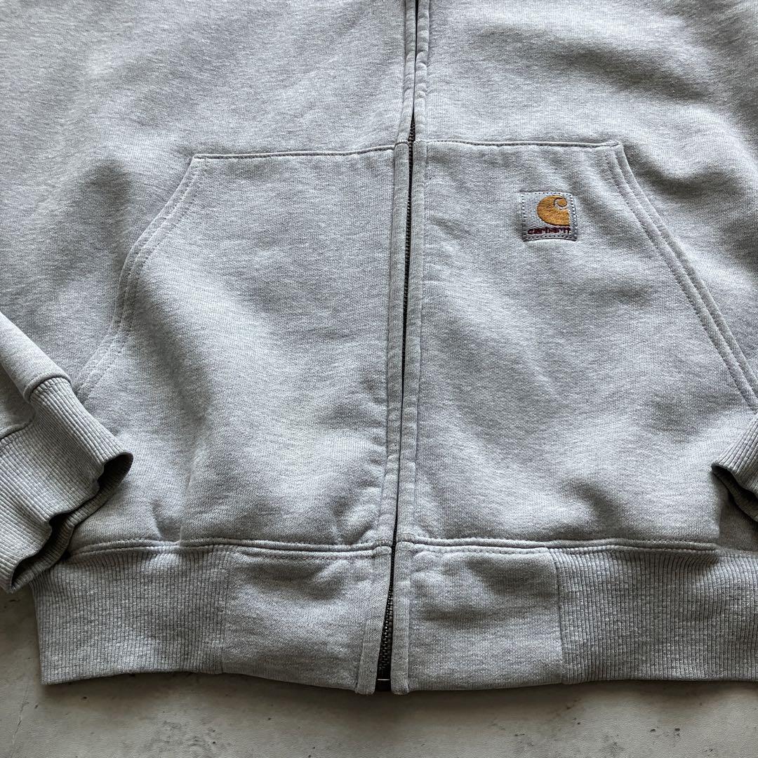 Carhartt ビッグサイズ フルジップパーカー M グレー コットン 裏起毛