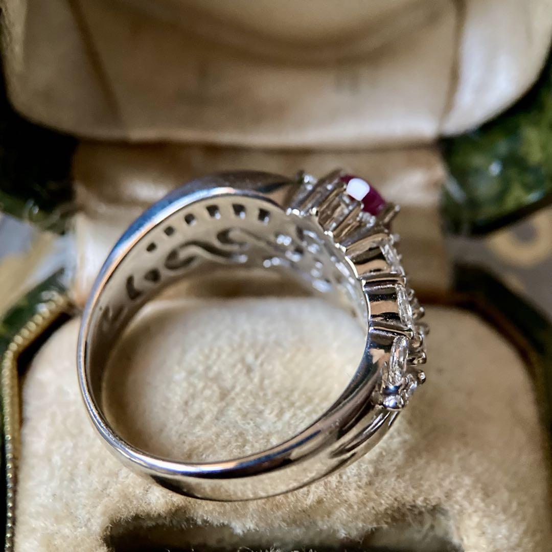 pt900 ビルマ産ピジョンブラッドルビー0.67ct D1.22ct