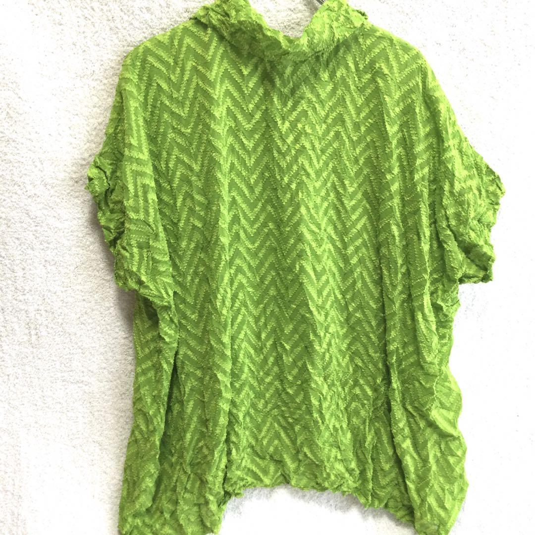 美品　ISSEY MIYAKE me プリーツミー　シワ加工　サックリ大きめ_画像1