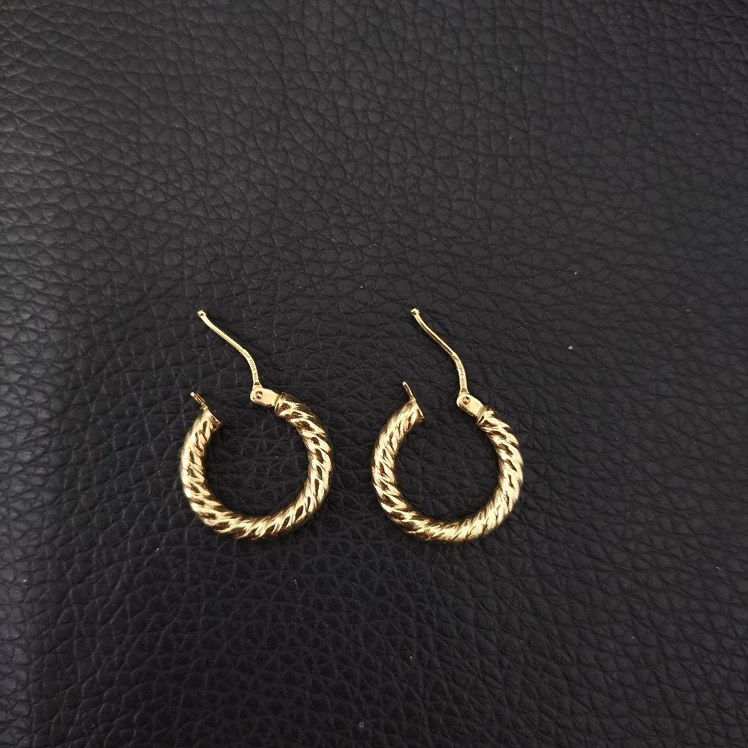 (C041413)K18ピアス 750 ITALY 18金 YG C041413)K18ピアス 750 ITALY 18金 YG