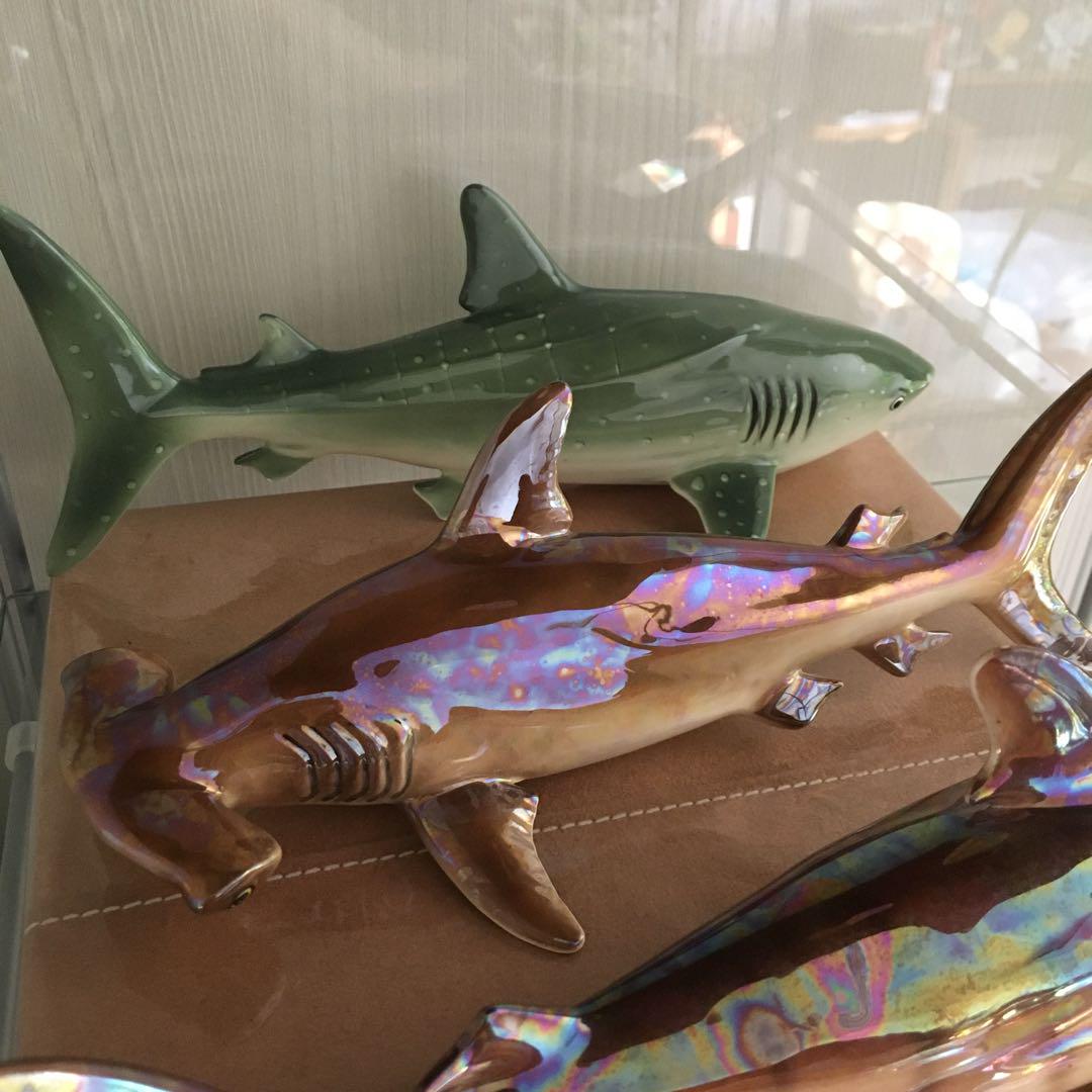 加藤工芸　サメ　陶器製　壁飾り　KATO KOGEI　Hand Painted