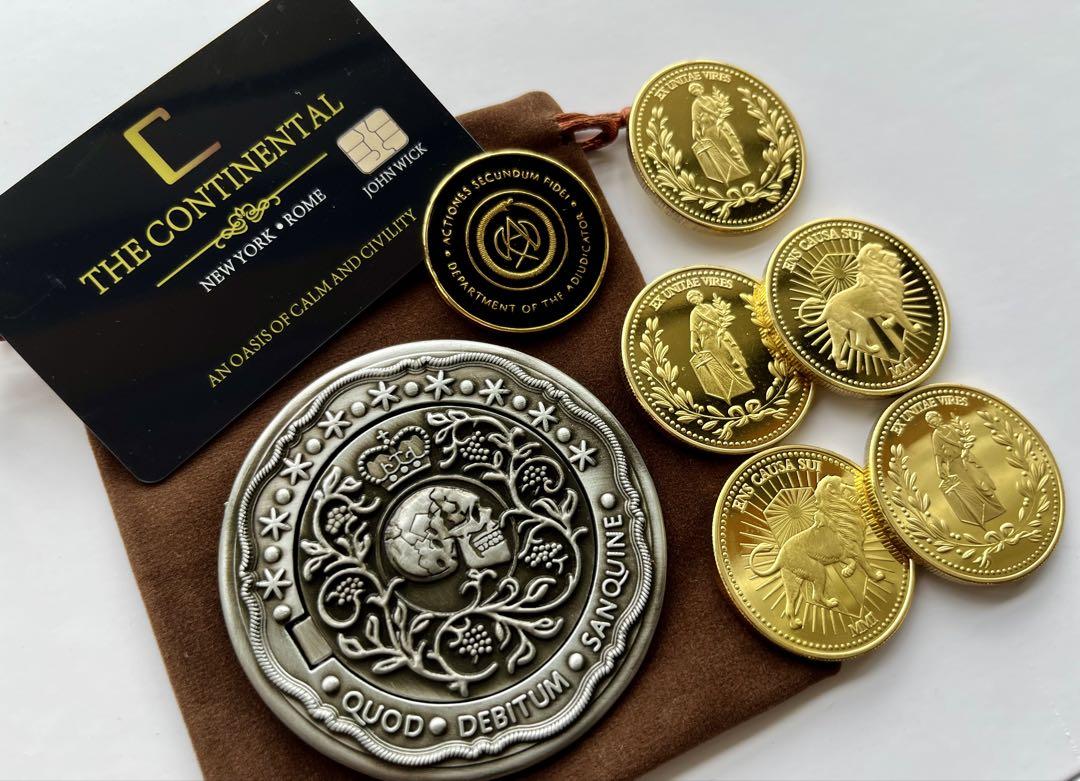 ジョン・ウィック　コイン　裁定人メダル　カード　血の誓印　専用袋　セット　新品 Amazon.co.jp: み ジョンウィック コイン 裁定人メダル カード