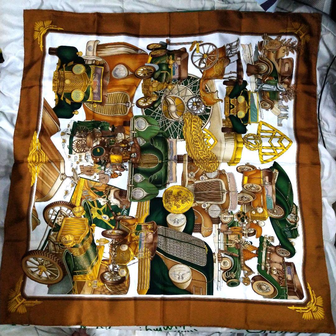 HERMES　カレ90 SCARF　AUTOMOBILE　FRANCEMADE
