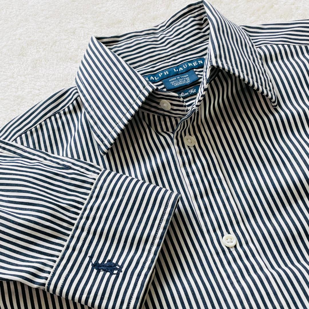 RALPH LAUREN　レディース　ストライプシャツ　袖ポニー