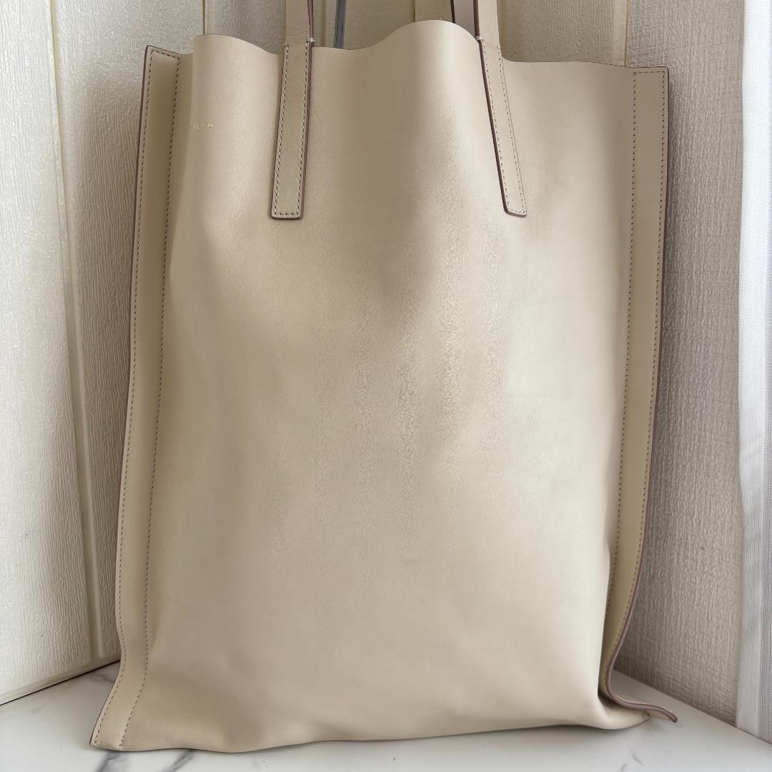 【美品】ORSETTO　オルセット　トートバッグ　本革　アイボリー　A4収納可
