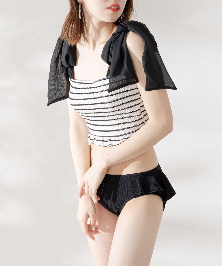 chico  肩リボンBACK開きTOPS サイドフリルショーツ