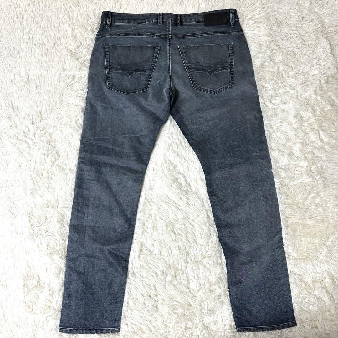 現行 DIESEL ジョグジーンズ W36 KROOLEY X-NE 灰青