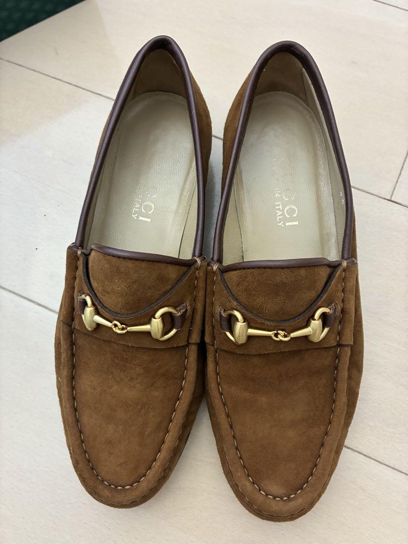 GUCCI イエロー　マスタード　 スエード ローファー　35 1/2 GUCCI イエローマスタード スエード ローファー35 1/2