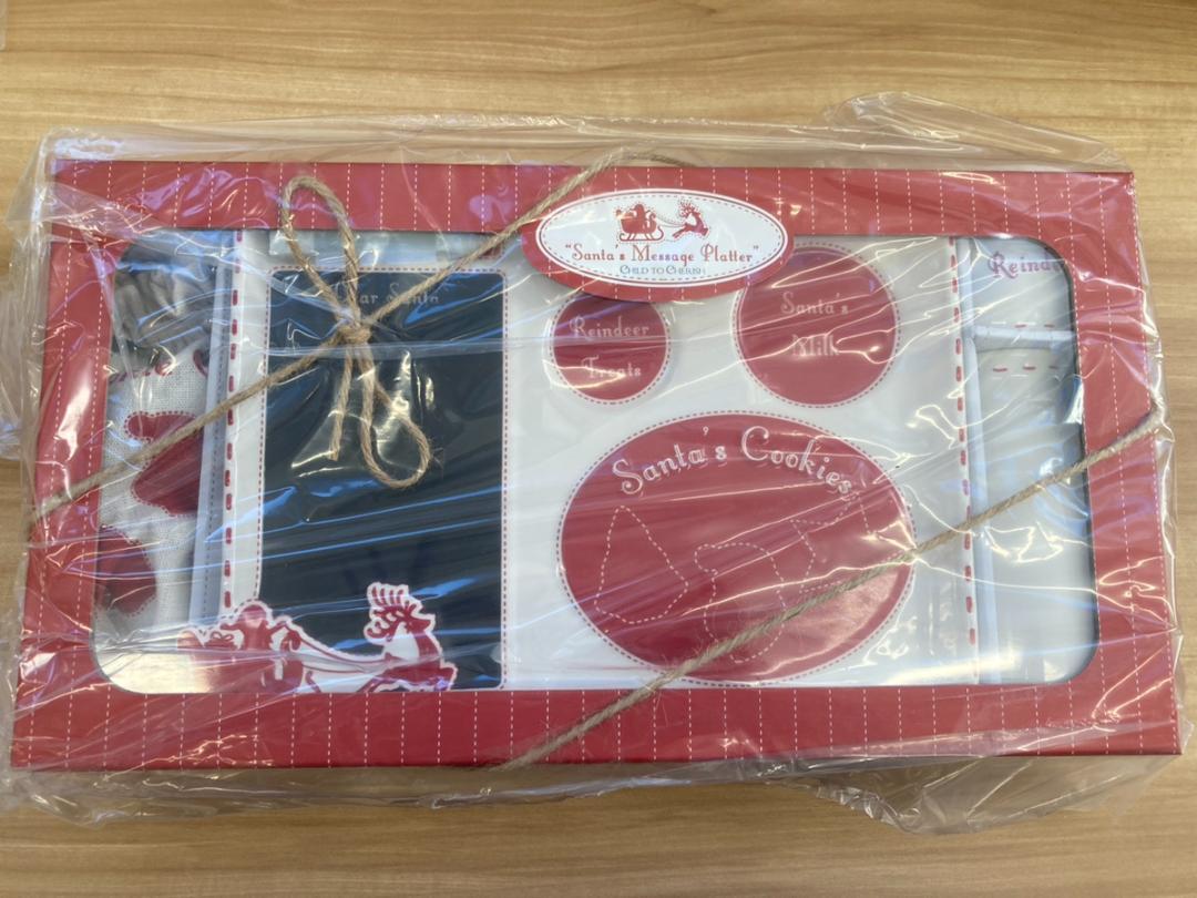 新品未開封☆クリスマスサンタメッセージプレートセット