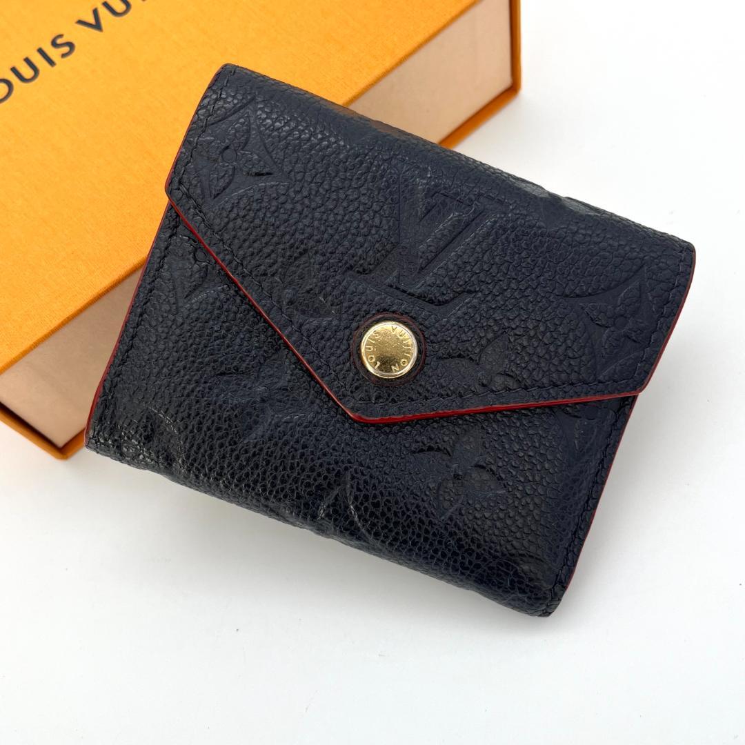 ルイヴィトン　ポルトフォイユゾエ　アンプラント　マリーヌルージュ　折り財布