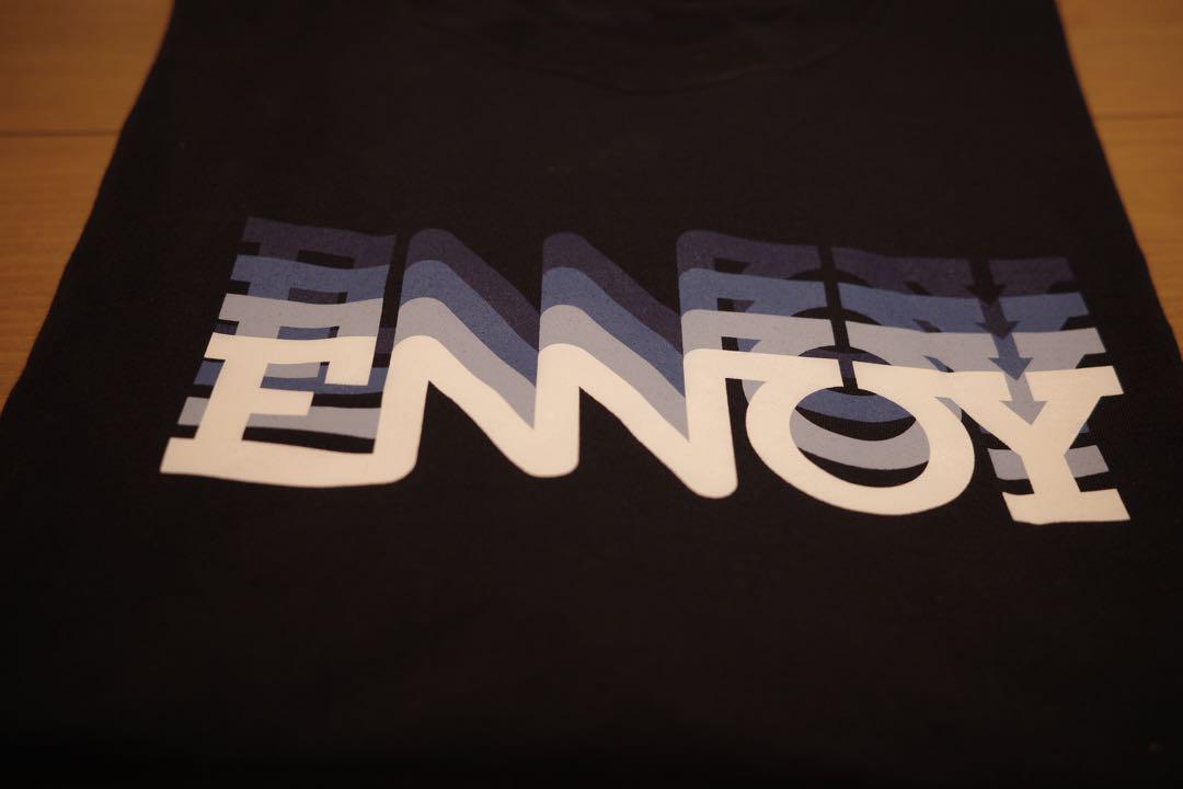 ENNOY ELECTRIC LOGO GRADATION SS TEE黒M