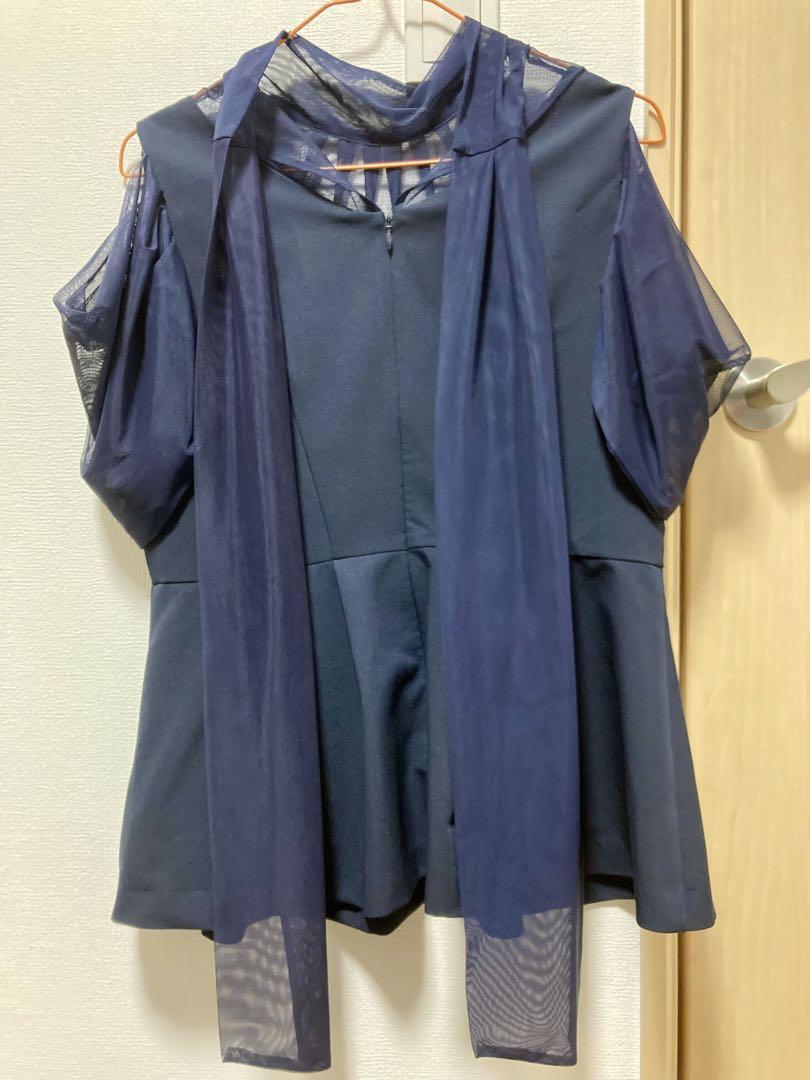オープンショルダートップス＆パンツドレス セットアップ 結婚式 パーティドレス