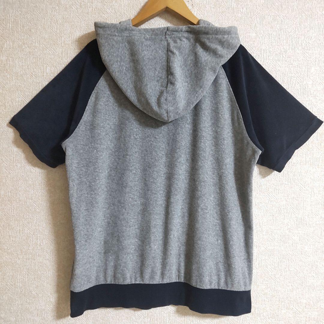 希少 ナイキ NIKE 00s 半袖パーカー パイル生地 風車 刺繍ロゴ M