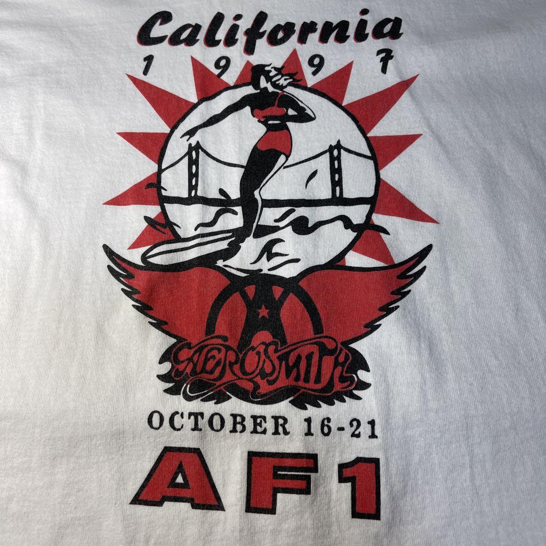 AEROSMITH AF-1バンドTシャツROCKTレア希少ヴィンテージ90s