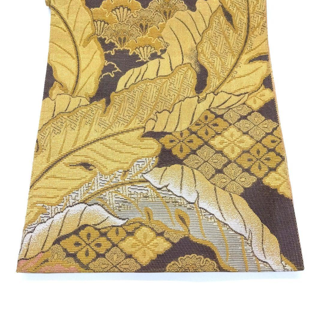 袋帯 葉 花菱 雪輪青海波 輪奈織 24M150f - メルカリ